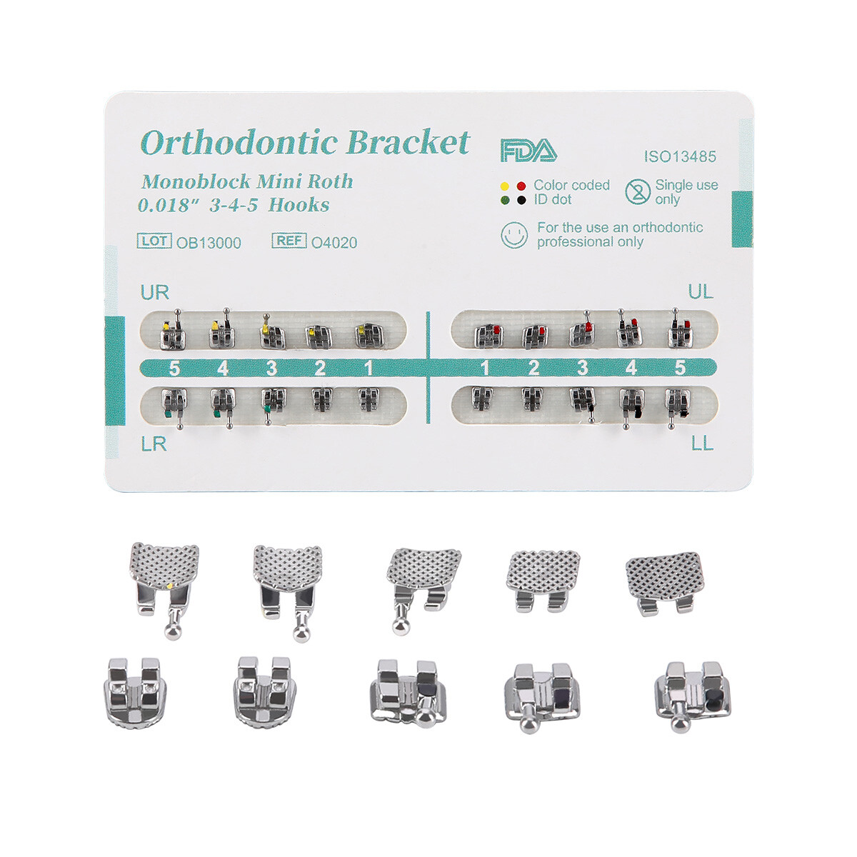 Dental Orthodontic Round Niti Arch Wires Super Elastic / Metal Brackets Braces