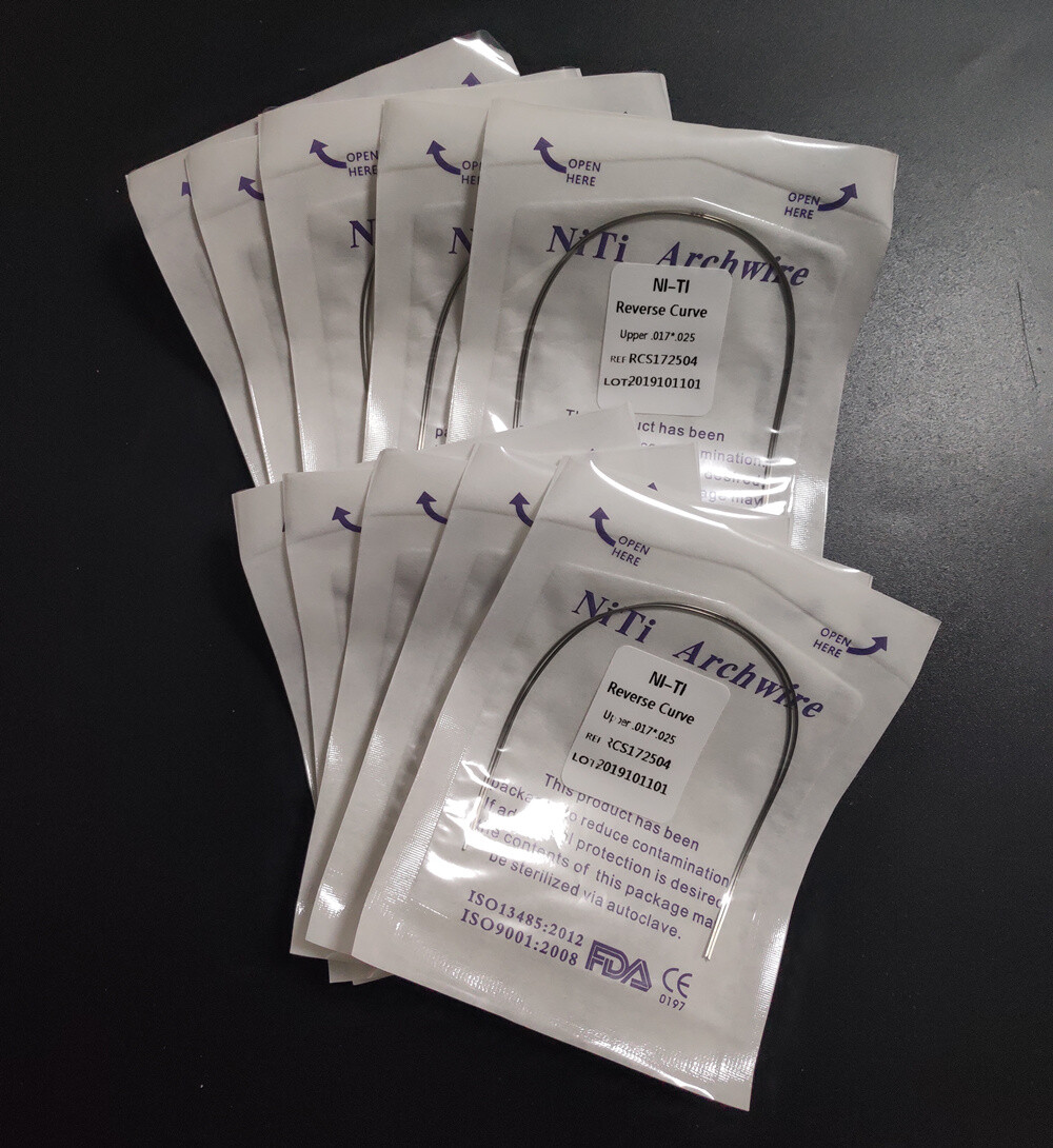 20Pack Dental Orthodontic Reverse Curve Arch Wire Niti Super Elastic Rectangular