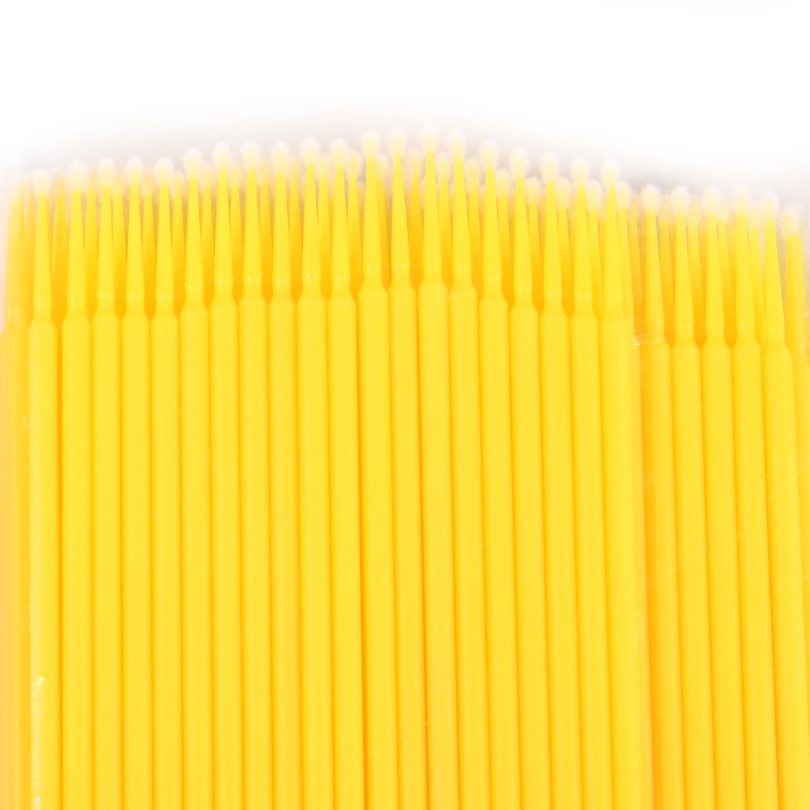 100 Micro Brushes Applicators Microbrush Dental Regular Yellow 2.0 mm