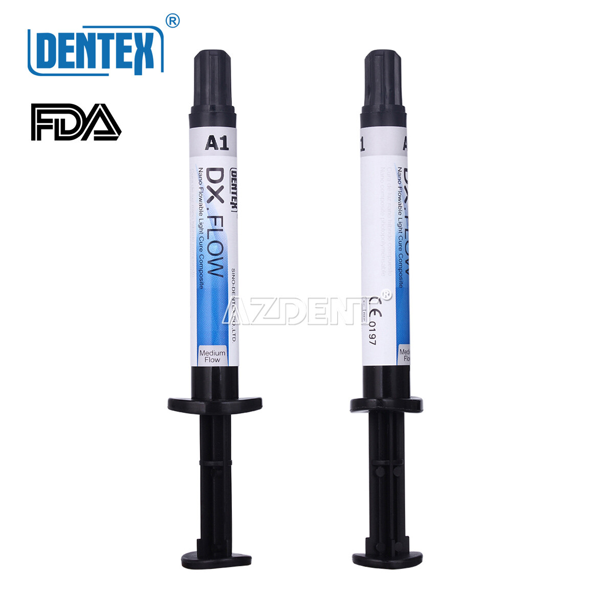 Dentex Dental Flowable Light Cure Composite Resin A1 Medium Flow 3g/Syringe