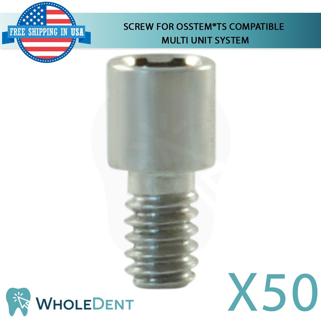 50 Screws For Multi Unit System Dental Osstem® TS Hiossen® ET Compatible Hex