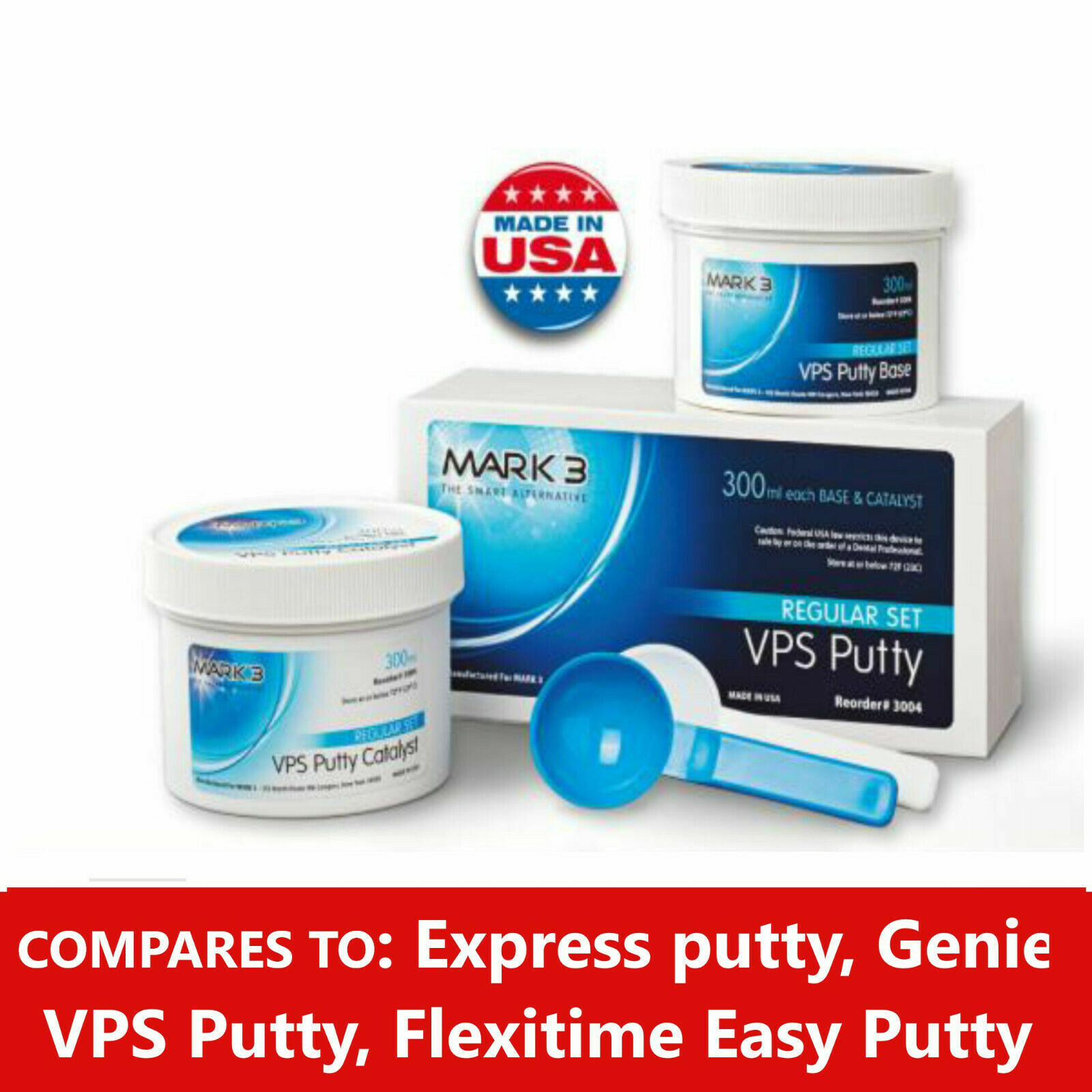 Dental VPS Putty VPS Impression Material Base Catalyst 600 ml Express putty VPS