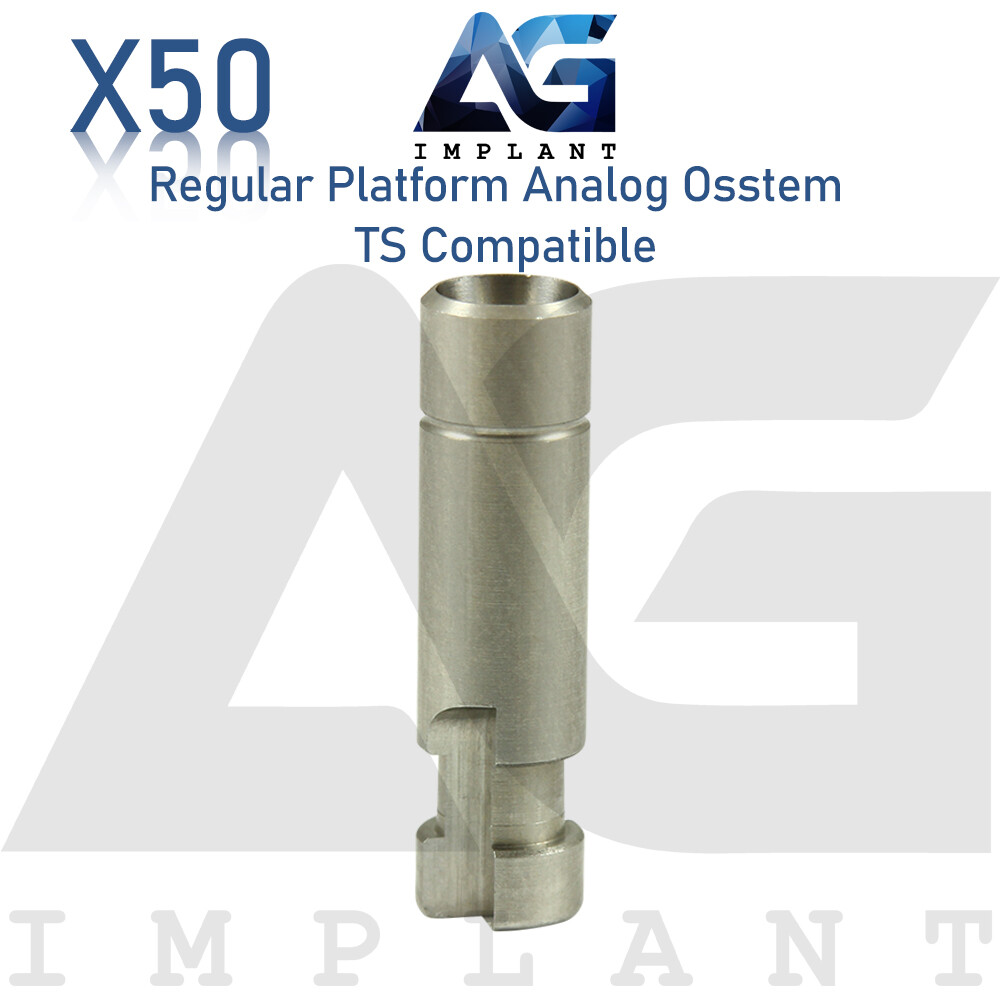50 Analog Prosthetics For Lab 2.5mm Fit Regular Platform 0sstem® TS Hex