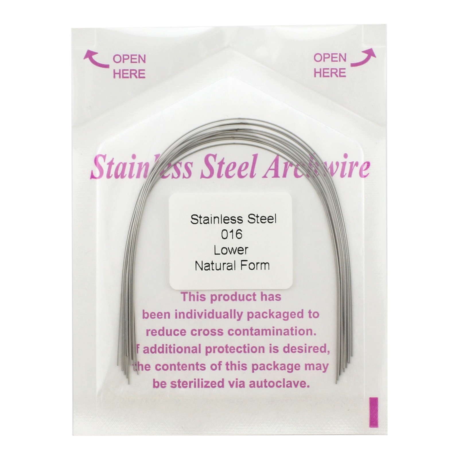 Dental Orthodontic Arch Wire Stainless Steel Natural Form Round Rectangular U L