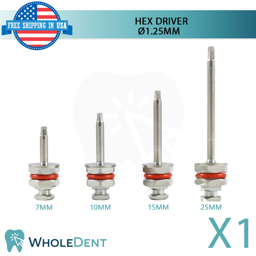 X1 Hex Driver 1.25mm For Dentists Connection Drivers Int Hex Standard Platform
