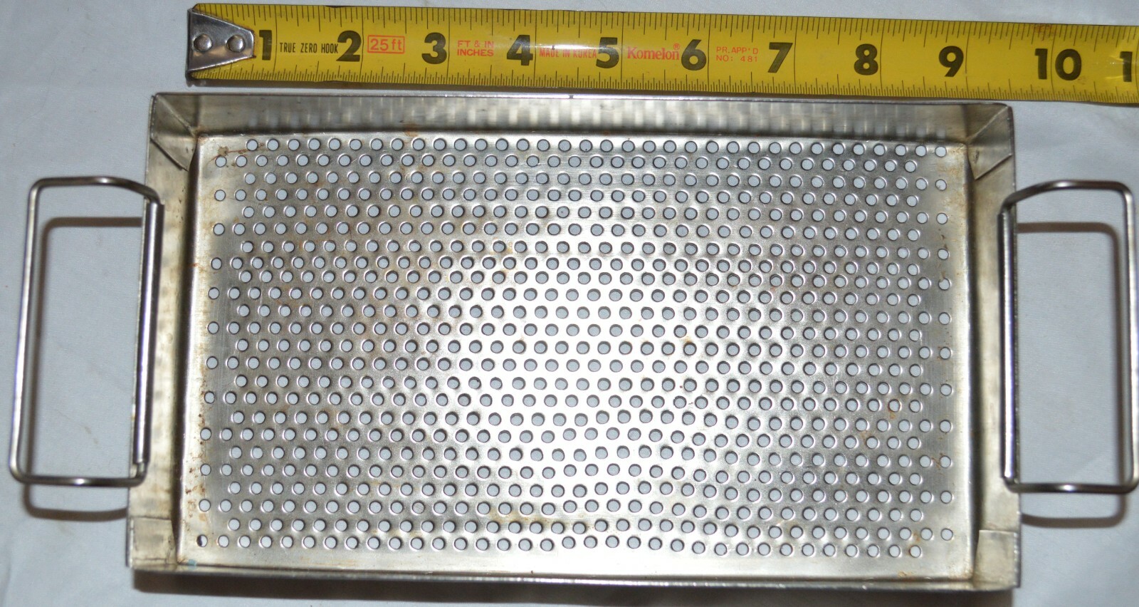Stainless Steel Autoclave Sterilizer tray 9 by 5 inches with handles