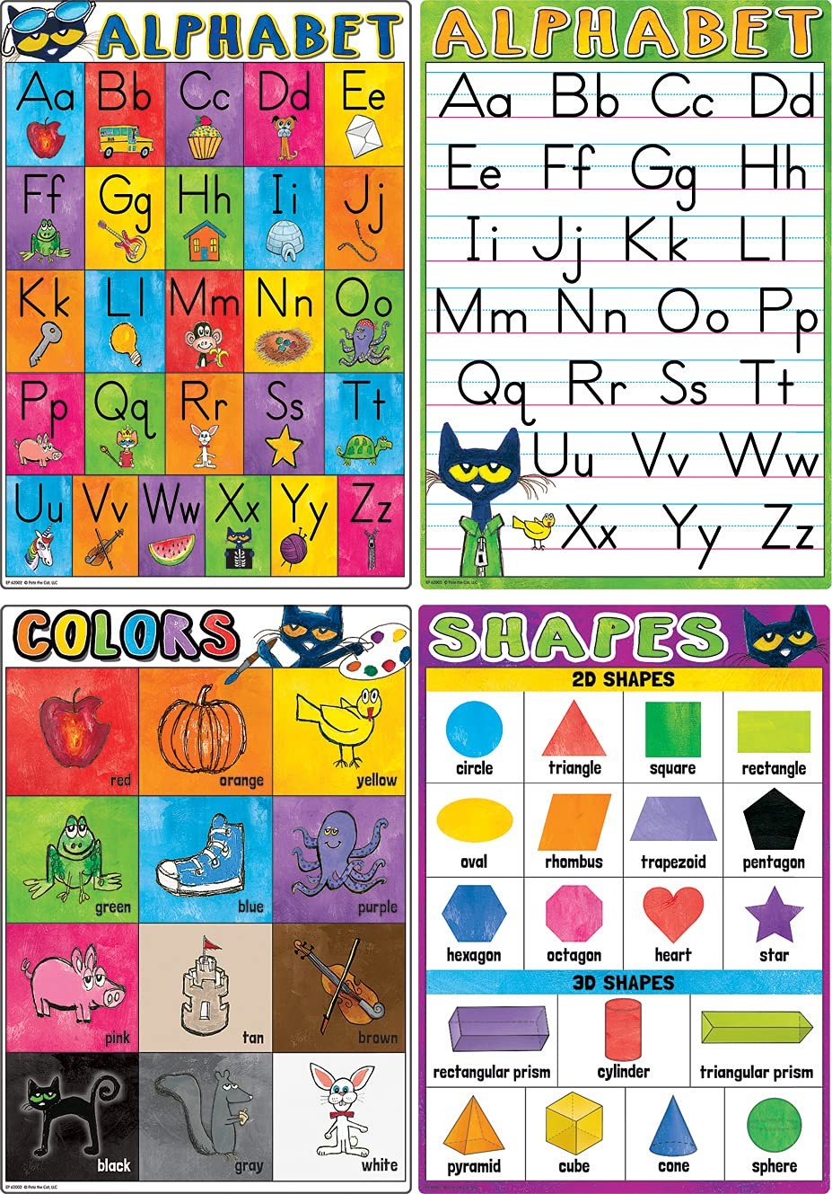 Teacher Created Resources Pete The Cat Early Learning Educational Poster Pack