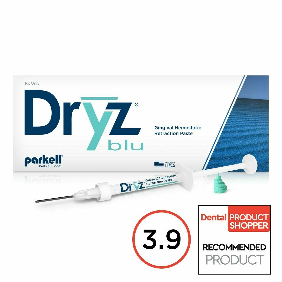 Parkell Dryz Blu Syringe Hemostatic Retraction Paste Syringes Made in USA