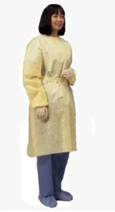 Disposable Isolation Gowns – Yellow Level 2 PPE Gowns Disposable – Knee-Length