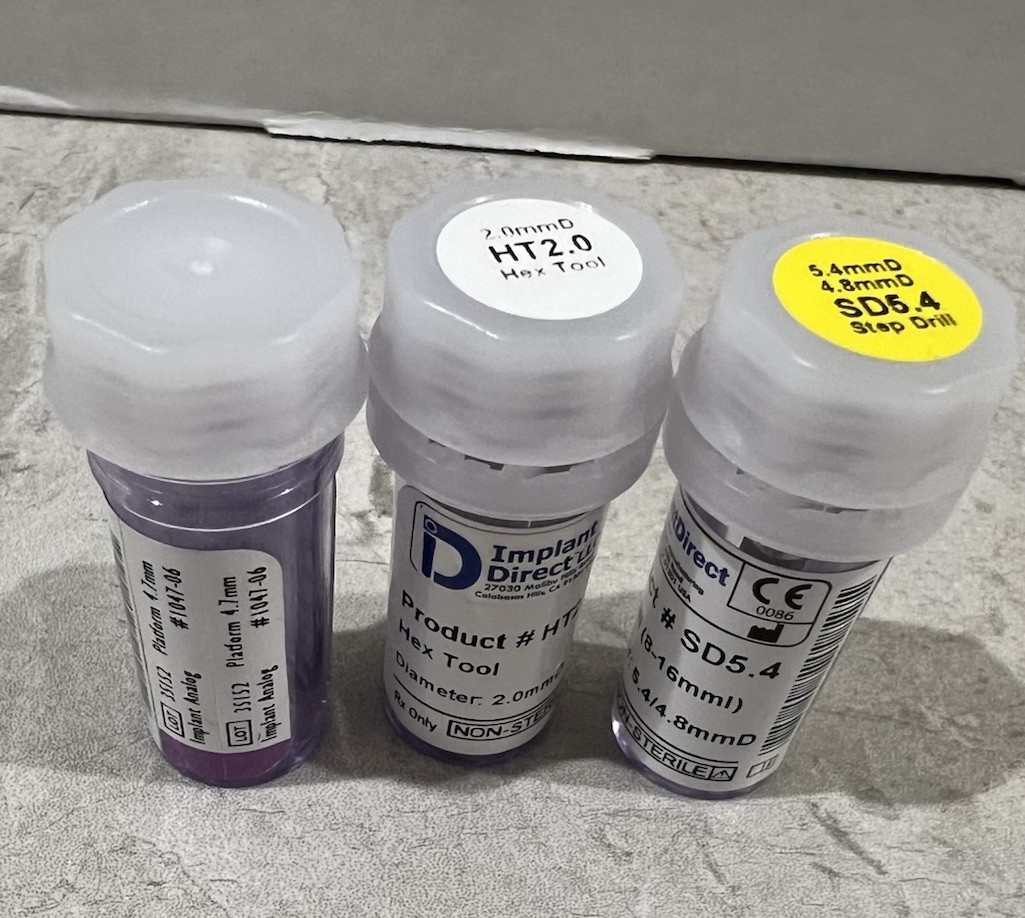 Implant Direct 5.4mmD/4.8mmD SD, 2.0mm Hex Tool, 4.7mm Diam Analog