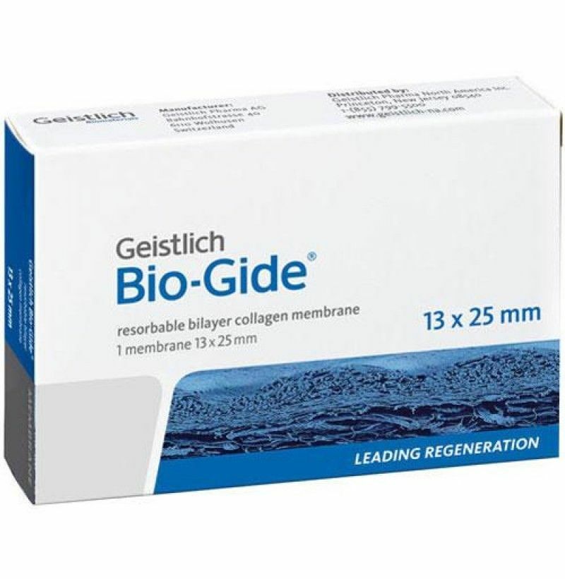 Geistlich Bio-Gide Dental Resorbable Bilayer Membrane 13 X 25mm (Free Ship)