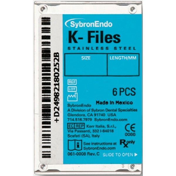 KERR 06016 SybronEndo K-Files 21mm #35 6/Box. Stainless Steel