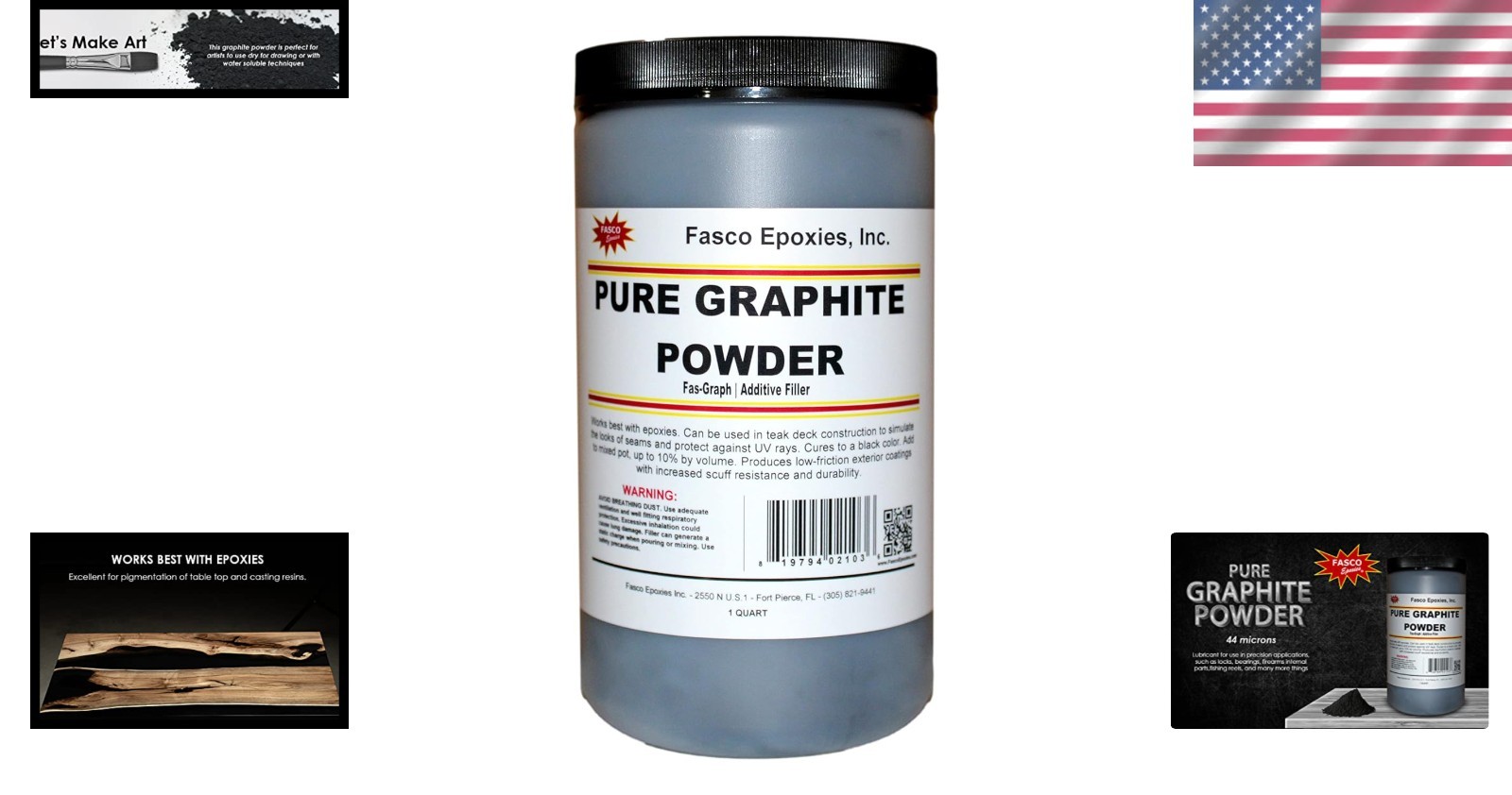 Versatile 44 Micron Pure Graphite Powder in 11oz – Superior for Epoxy Blending