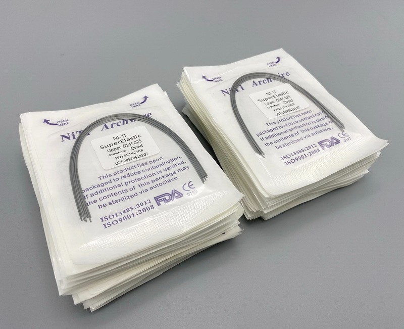 100Pcs Orthodontic Arch Wire Super Elastic Ni-Ti Natural Form For Bracket Brace