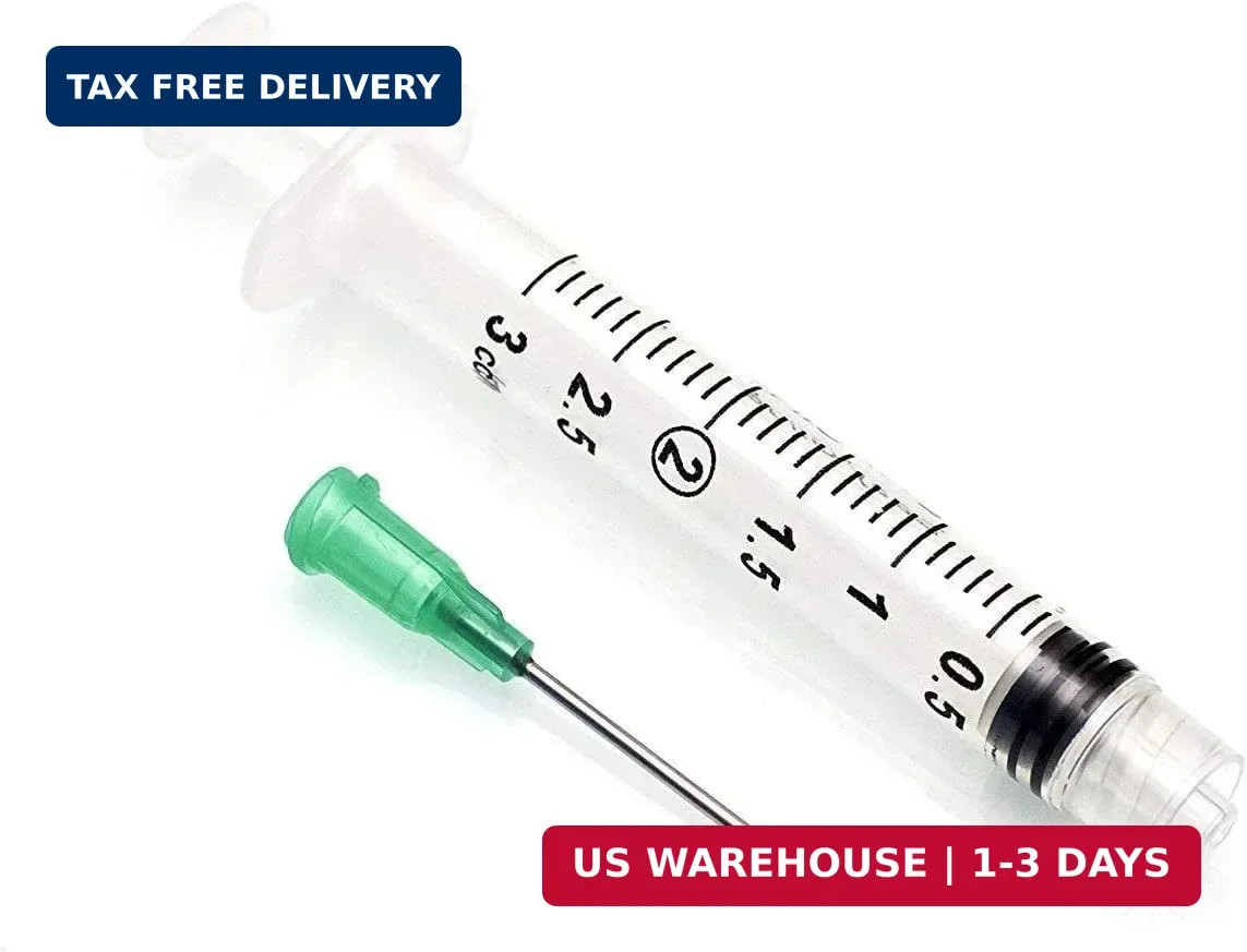 52 Pcs – 3ml 5ml 10ml 20ml Syringes with 14ga, 20ga,21ga, 23ga Blunt Tip Needles