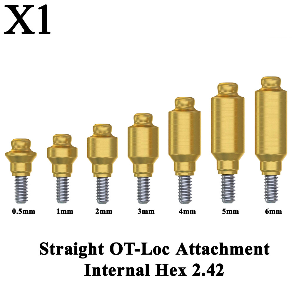 1pcs Prosthetic OT Loc Straight Abu tme nt Attach ment Internal Hex 2.42