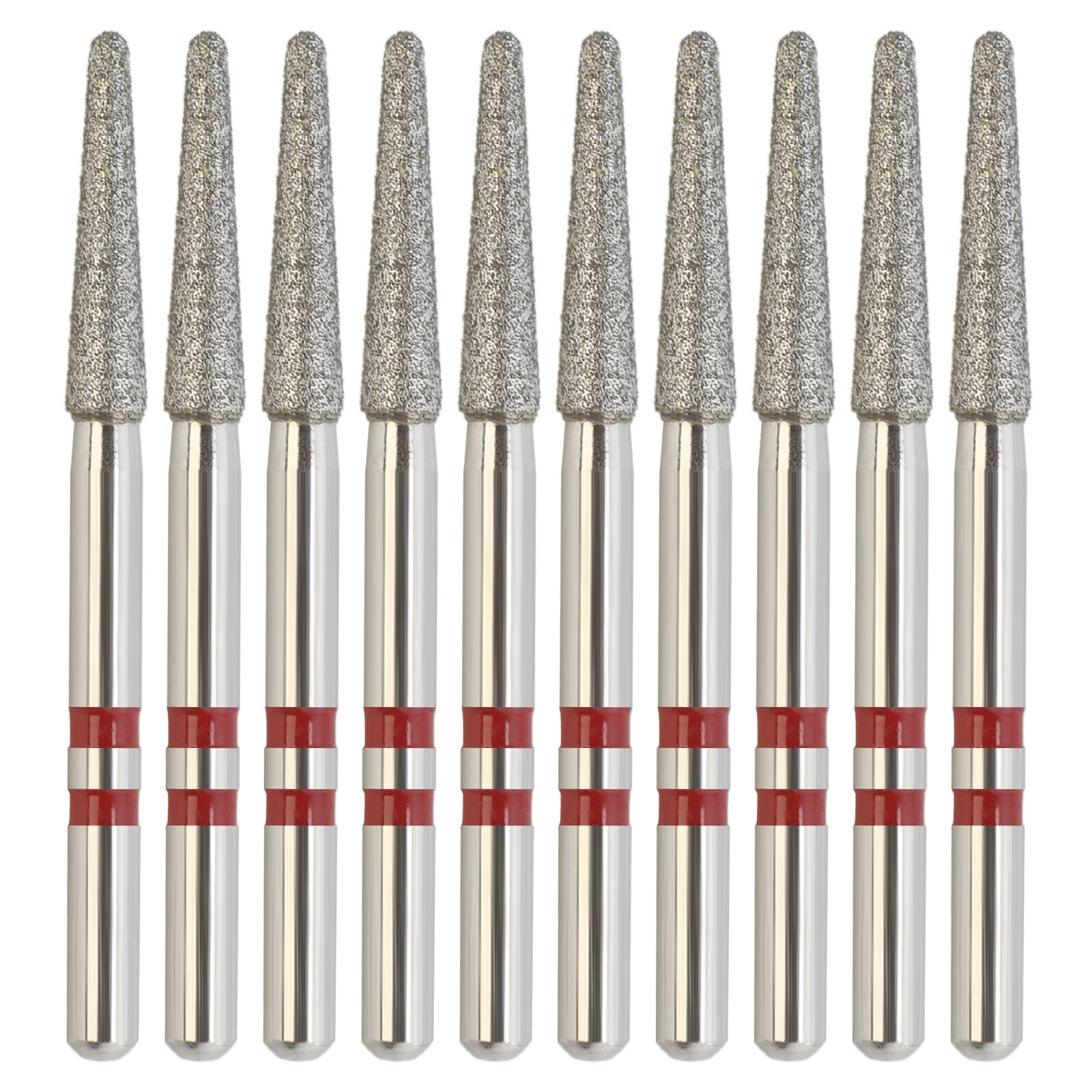 Diamond Burs Zirconia Cutting Round End Taper Z856/018F Fine Grit Friction Grip