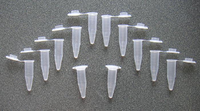 12 – 1.5 ml Graduated plastic Microcentrifuge vials tubes w/ attached lids
