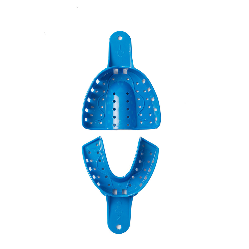 12pcs Dental Impression Tray Perforated Plastic Upper Lower S M L XL Durable