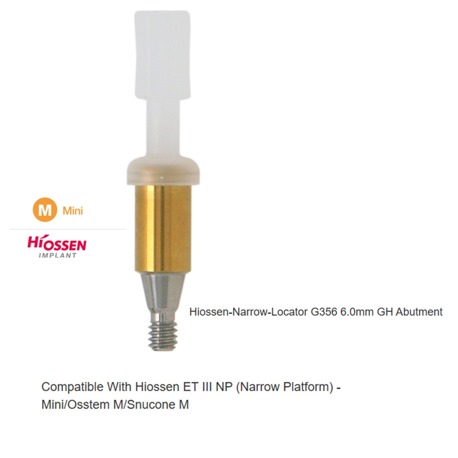 Hiossen/Osstem/Snucone Mini connection locator attachment Abutment for 1-6.0mm