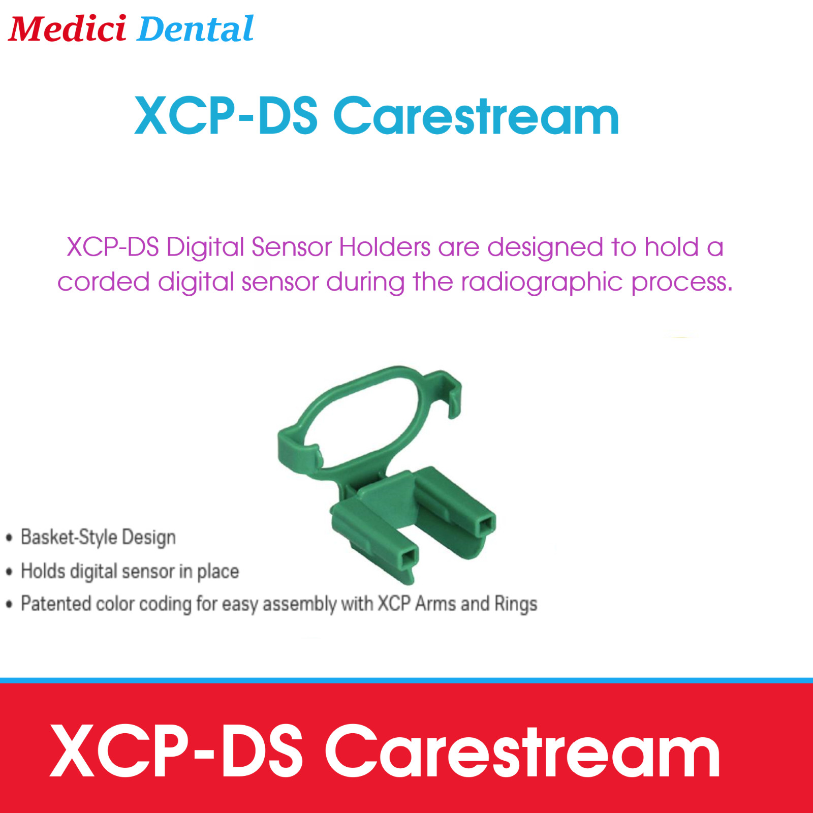 Dental XCP-DS Carestream Digital Sensor Holder Endo, 2H, 553020, 2/Pkg