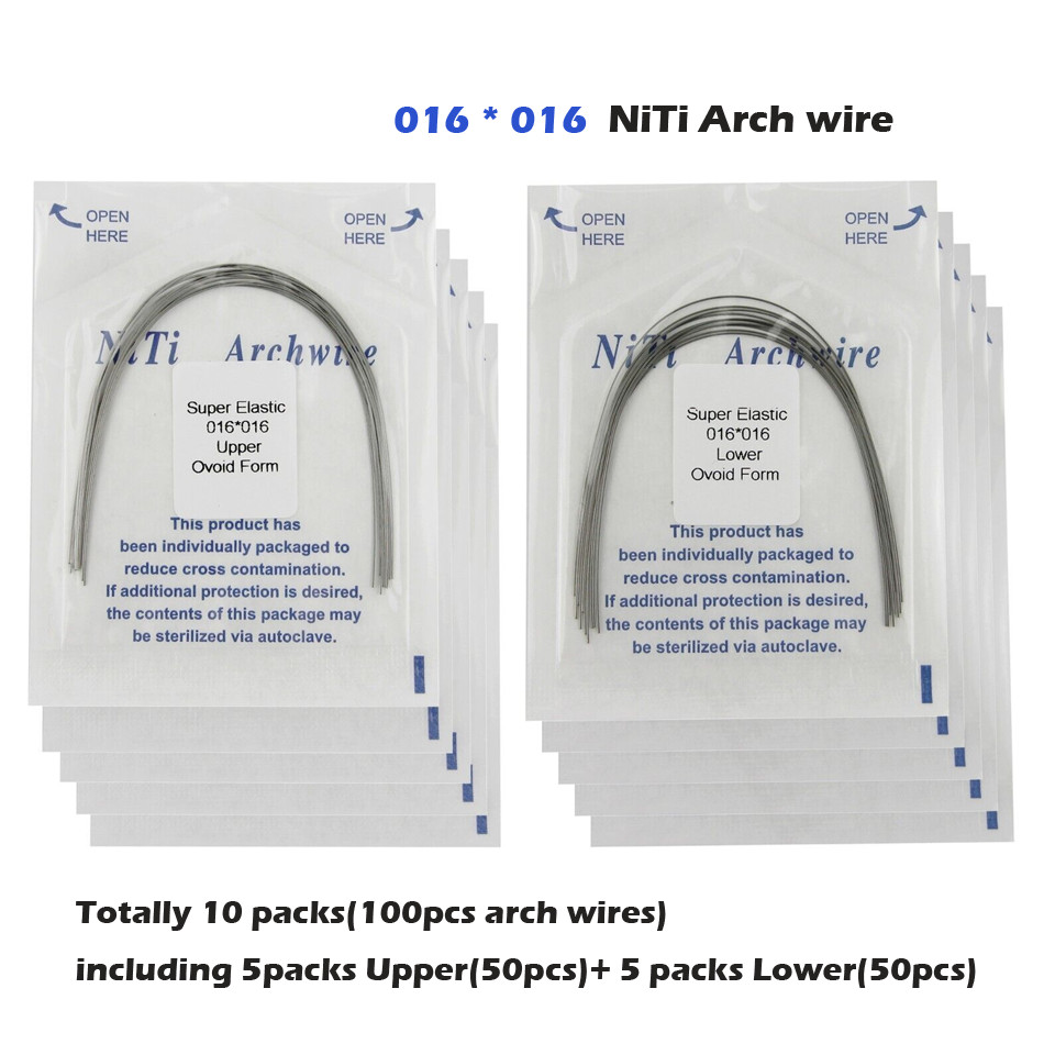 Dental Orthodontic Arch Wire Niti Stainless Steel Rectangular Ovoid Natural Form