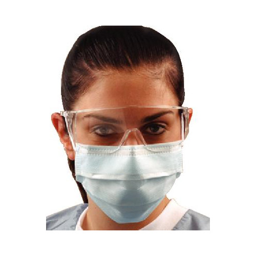 Crosstex GCFCX Ultra Fog Free Disposable Face Masks Fluid Resistant Blue 40/Bx