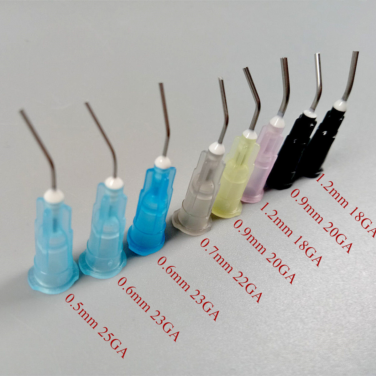 Dental Syringe Tips Applicator Prebent Brush End Conveyor Needle Tips