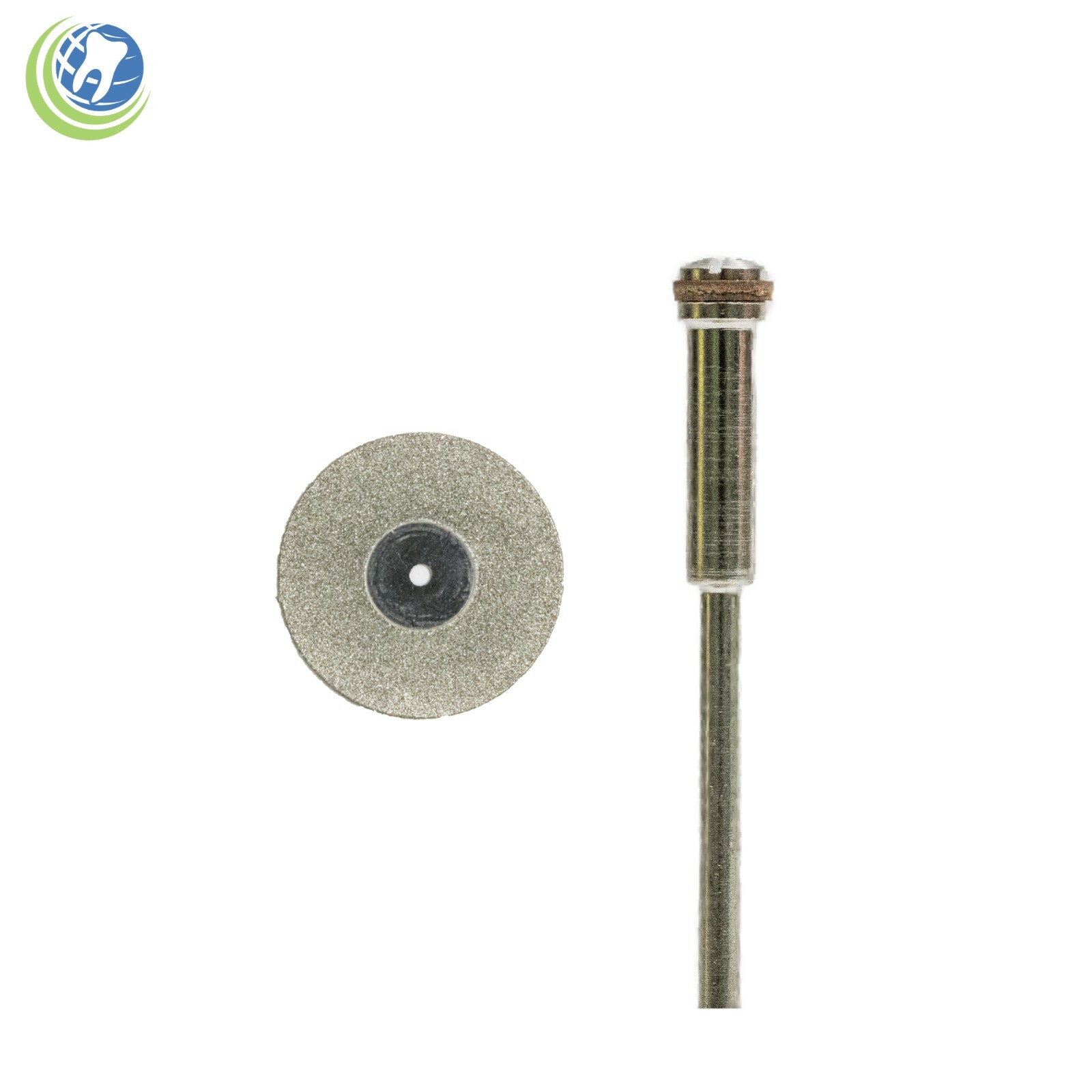 Dental Diamond Cutting Disc Double Face Complete Thin & Mandrel 1/Pkg