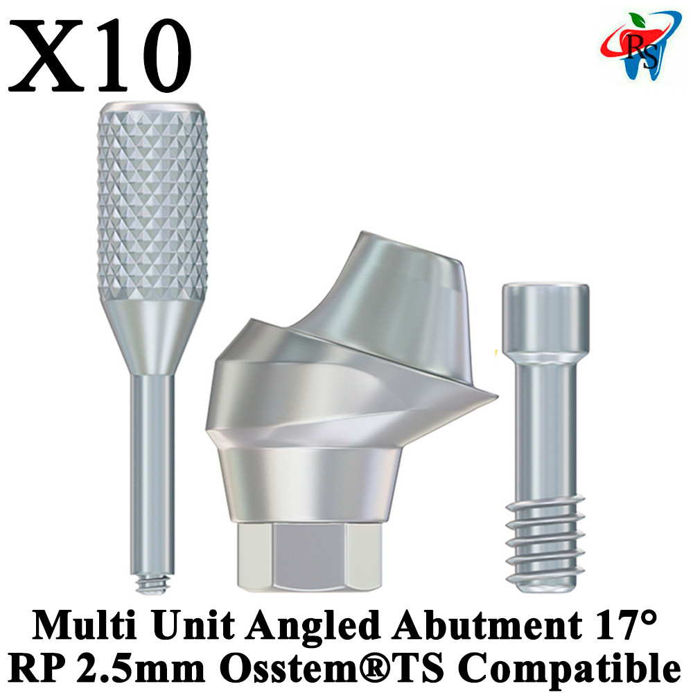 10x Dental Oss tem TS Compatible Multi Angulated Prosthetic 17° Regular 2.5mm