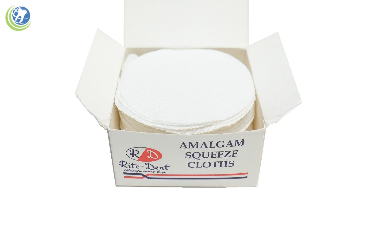 DENTIST DENTAL AMALGAM SQUEEZE CLOTH 3″ DIAMETER 100% WHITE COTTON 100/BOX