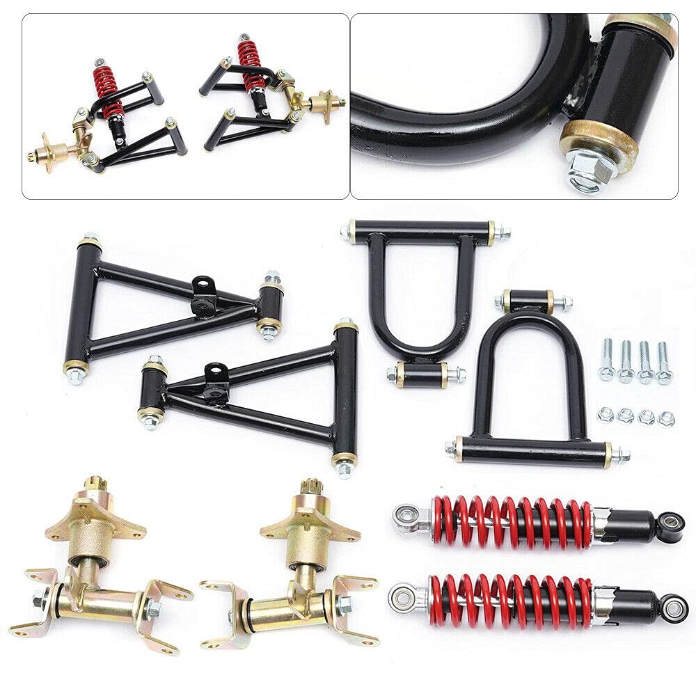220mm Upper Lower Swingarm Suspension Shock Assembly for ATV Quad Go Kart Buggy