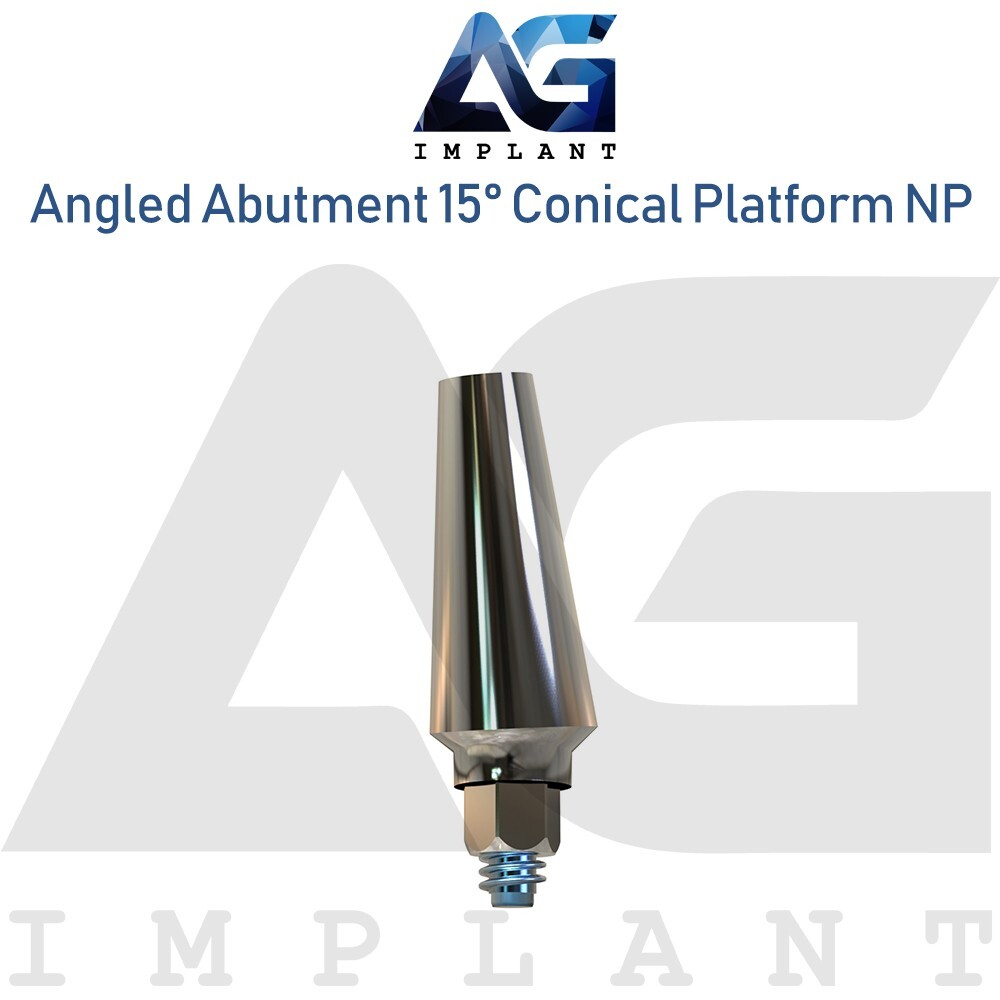 Dental Titanium Narrow Platform Angulated Prosthetic 15° Conical Hex 2.25mm