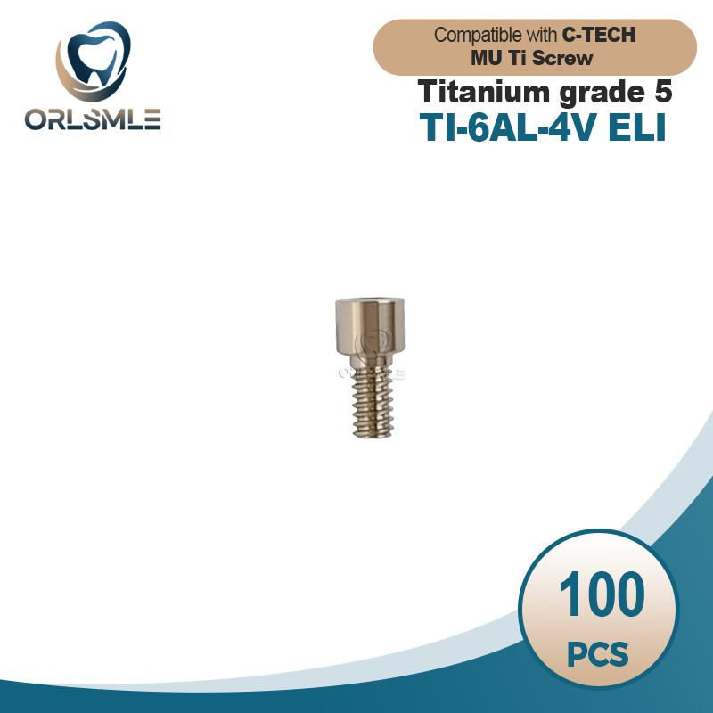 100 pcs Titanium abutment screw multi unit Ti screw fit to C-TECH