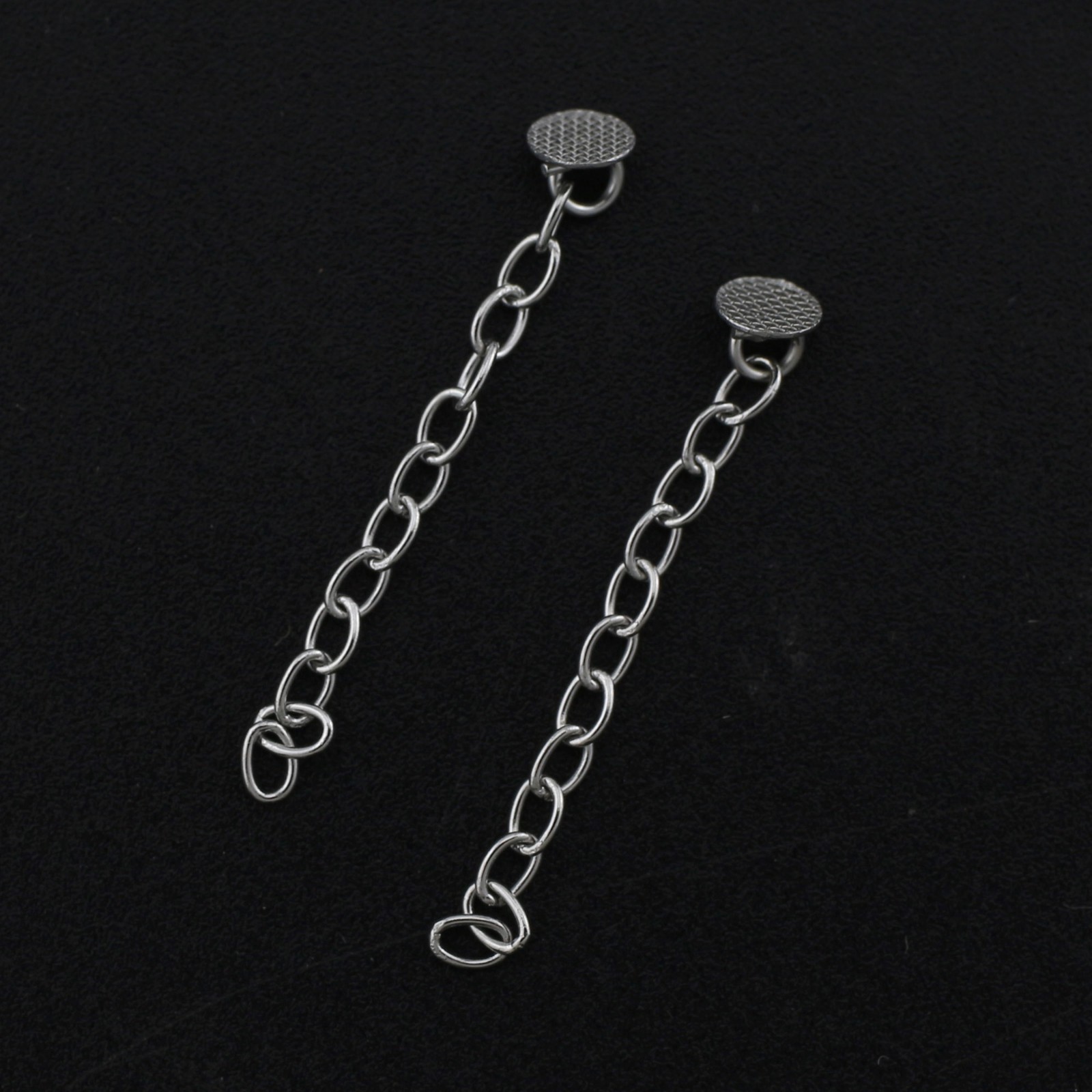 Dental Orthodontic Bondable Round Button Traction Chain Silver Gold 2pcs/pack
