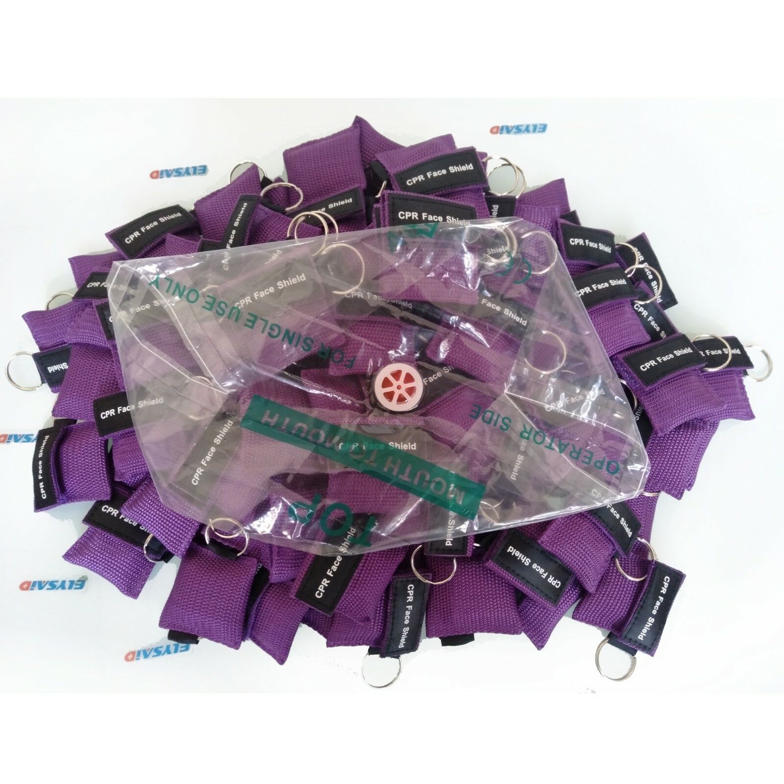 100pcs CPR Face Shield Mask Keychain Emergency Kit Pocket Cpr Face Shields
