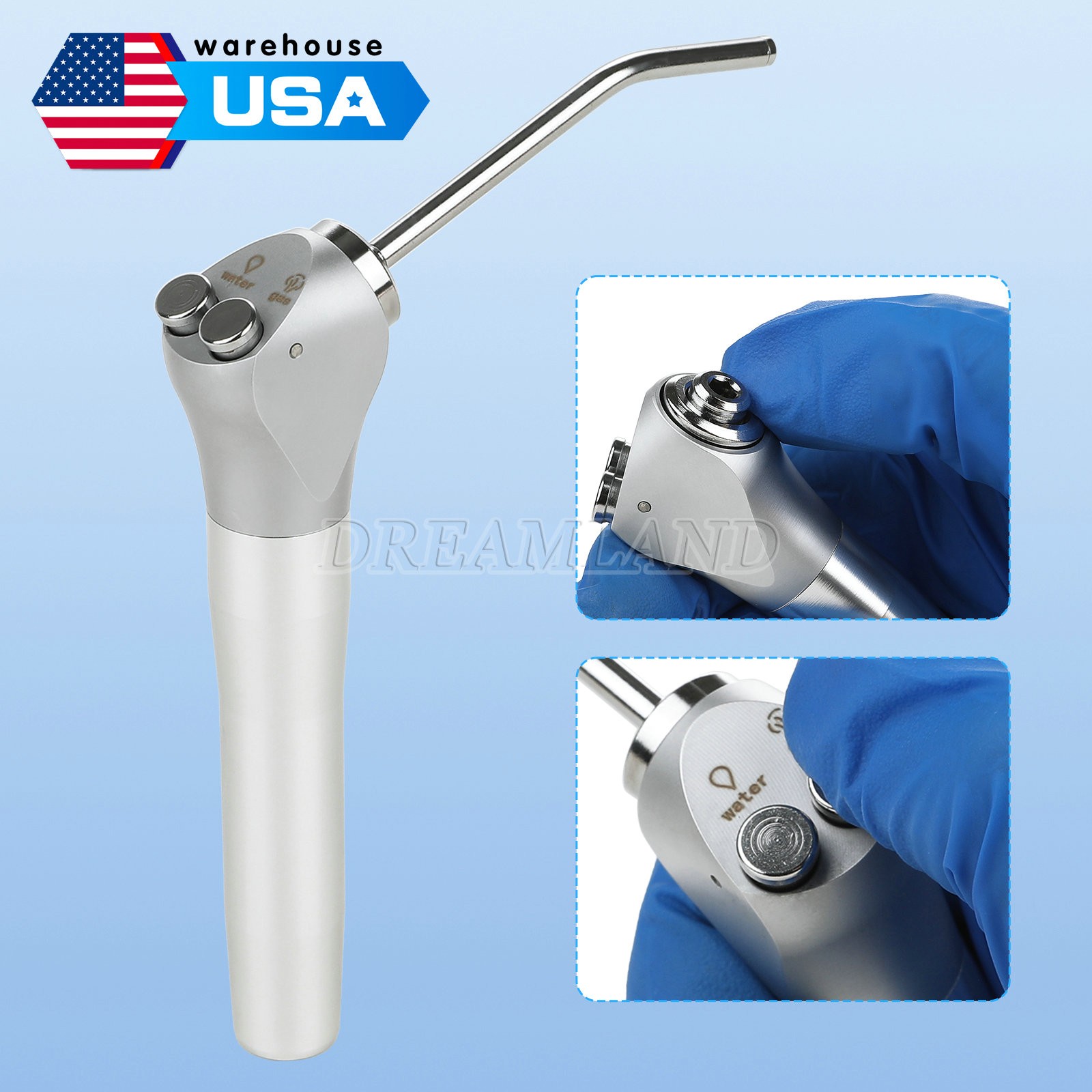 Dental 3 Way Air Water Spray Triple Syringe Handpiece + 2 Nozzles YG1001-SYQ po