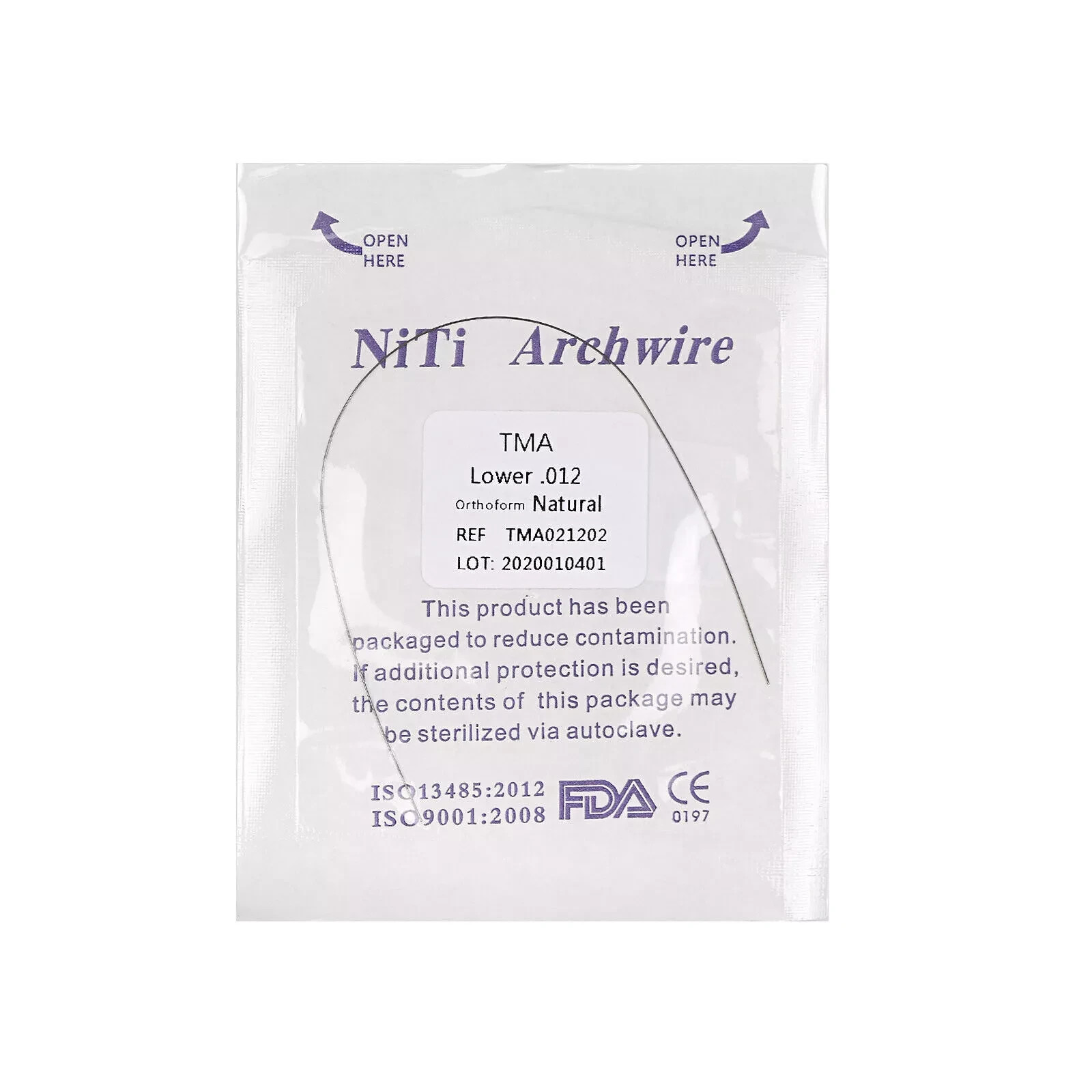 Dental Orthodontic TMA Titanium Molybdenum Round Ti-Mo Alloy Arch Wire 1 Packs