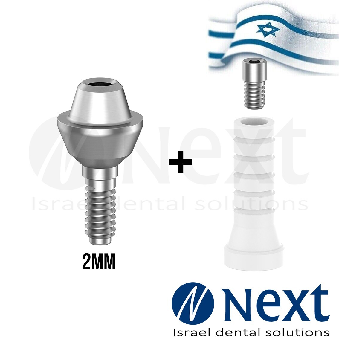 New Straight abutment Multi Unit 2 mm plastic sleeve screw 1.72