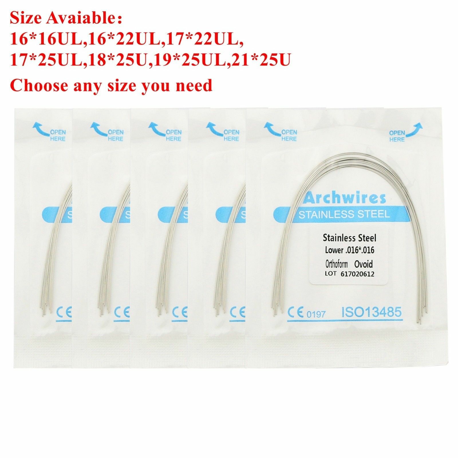 10 Pcs Dental Orthodontic Rectangular Niti/Steel/Thermal Activated Arch Wire
