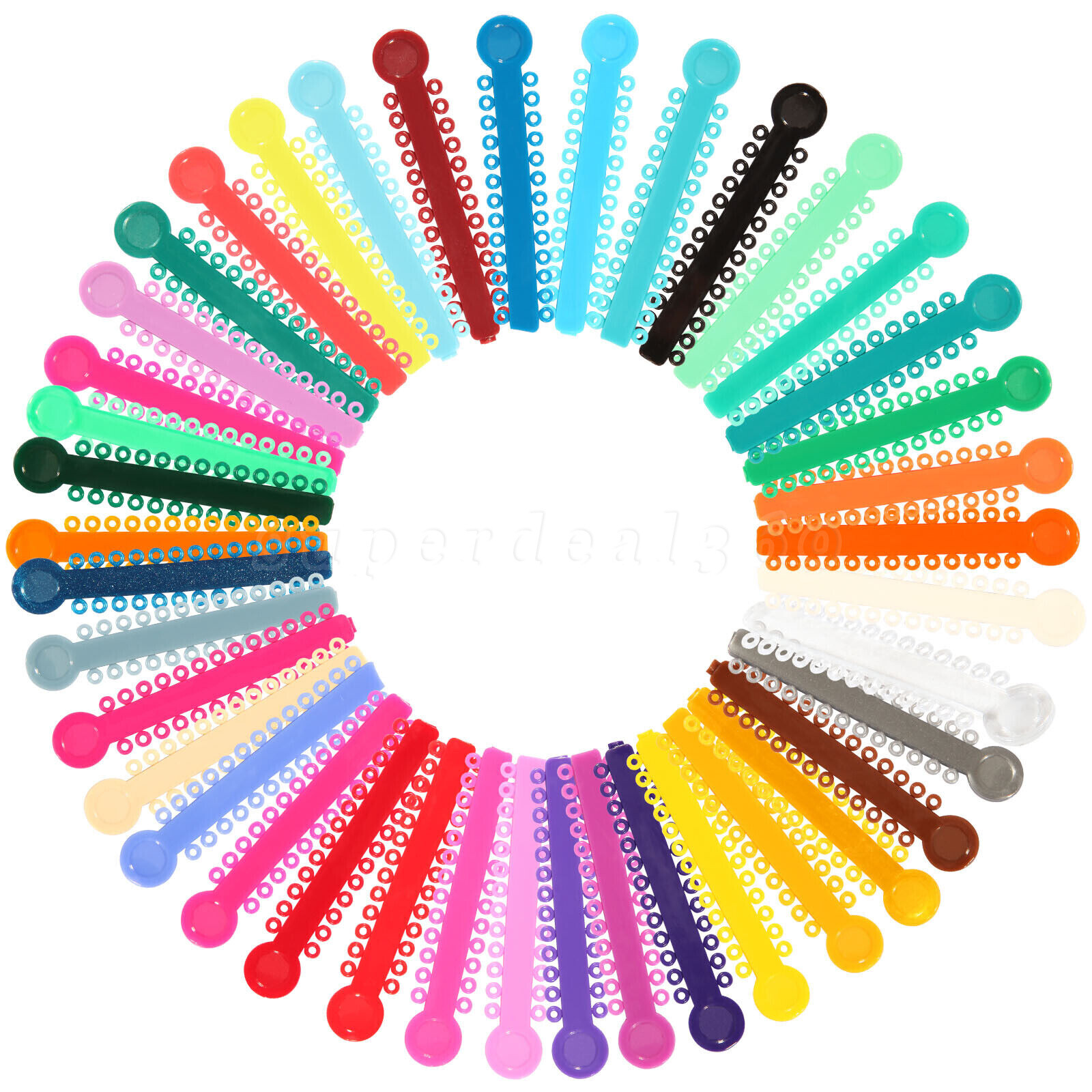 1 Bag Dental Orthodontic Ligature Ties Elastic Rubber Bands 47 Color 1040 Pcs DL