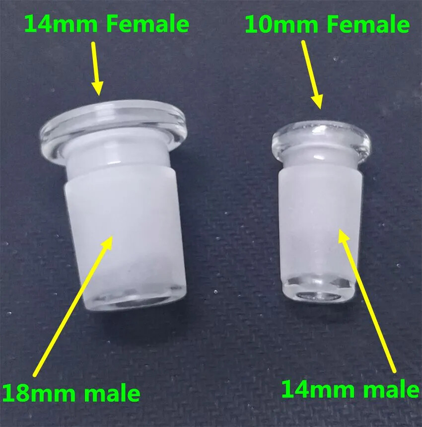 Glass Adapters 10mm, 14mm, 18mm Male/Female Joint Extension Reducers