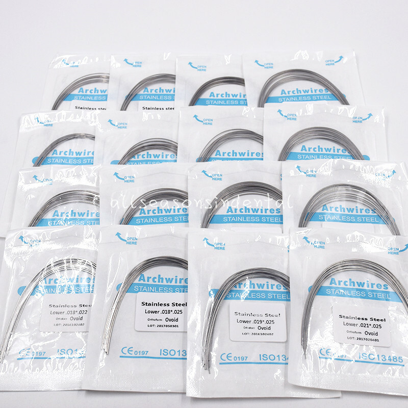 Dental Orthodontic Stainless Steel Arch Wire Rectangular Ovoid/Square/Natural