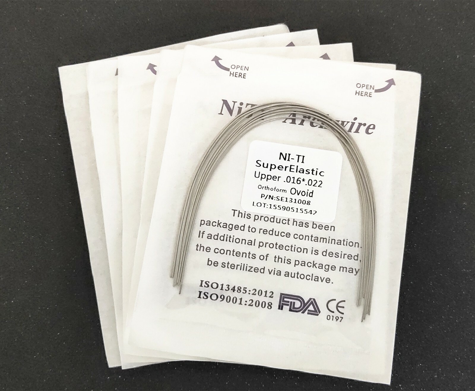 100 Packs Rectangular Niti Super Elastic Arch Wires Ovoid Form Orthodontics Bows