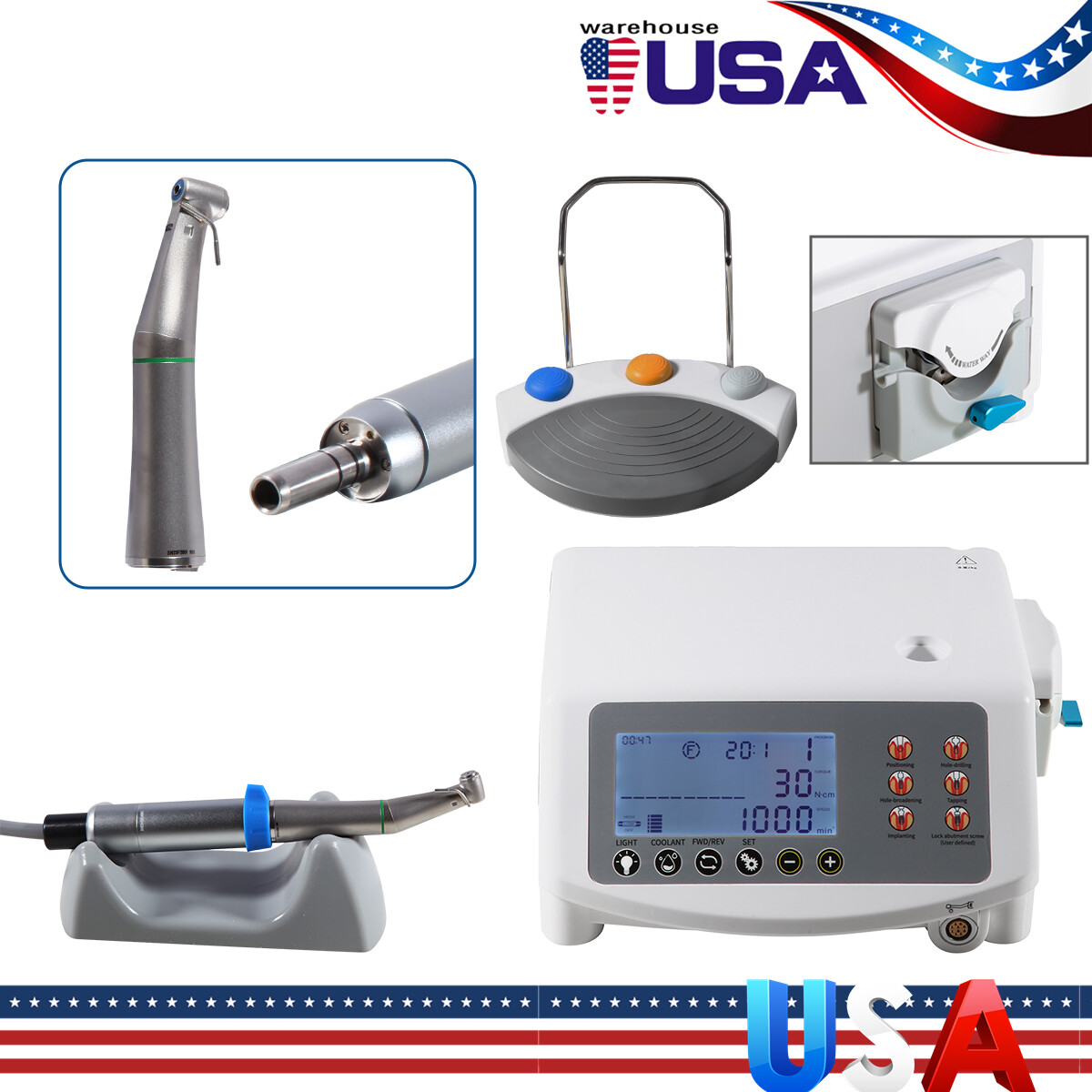Dental Implant Motor System Brushless 20:1 Surgical Handpiece Implant Contrangle
