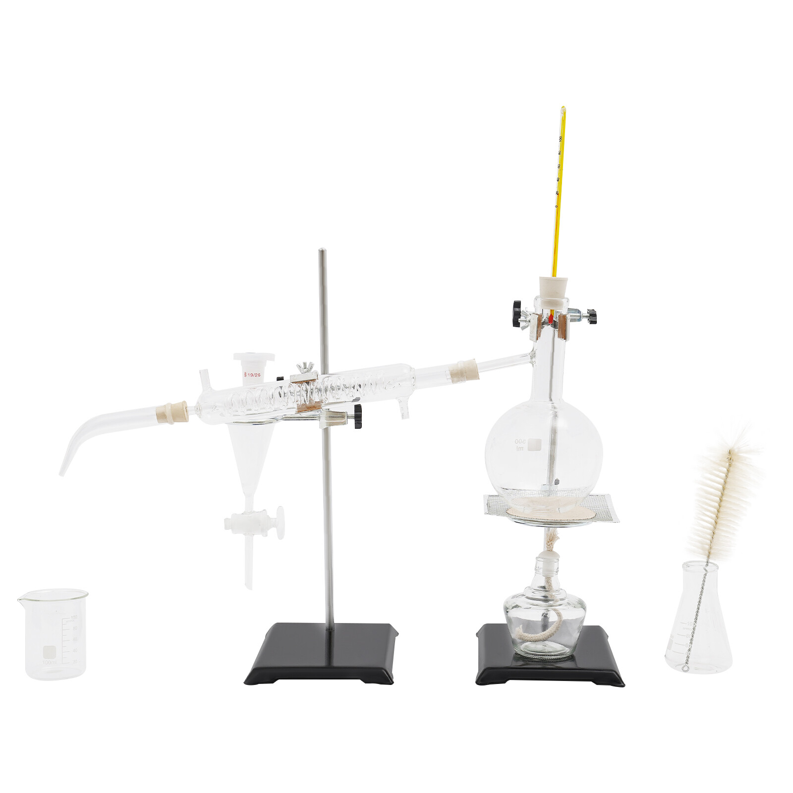 500ml Essential Oil Distillation Kit Lab Apparatus Distillation Glassware Set