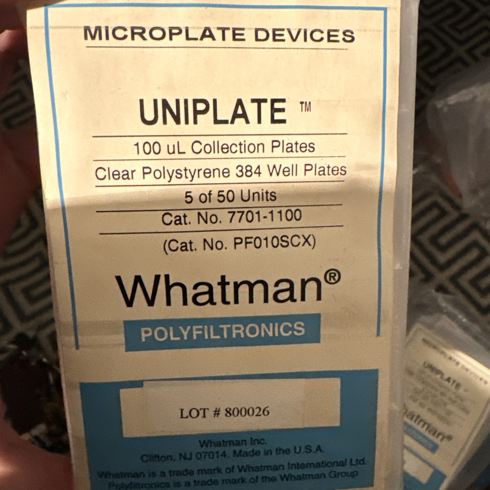 Whatman Uniplate 7701-1100 384-Wells 100uL