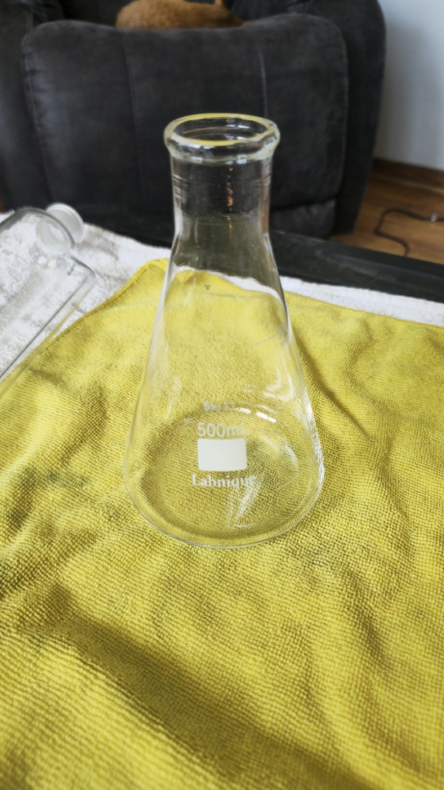 Labnique 500mL Erlenmeyer Flask – Borosilicate Lab Glass, New, Wide Mouth