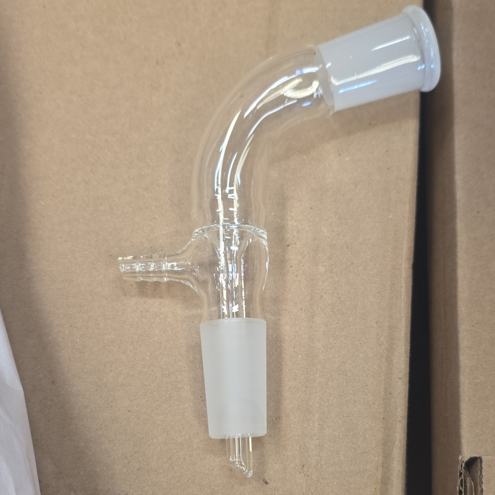 Multi-Way Lab Glass Adapter/Connector, Hose Barb, Ground Joint, Sidearm