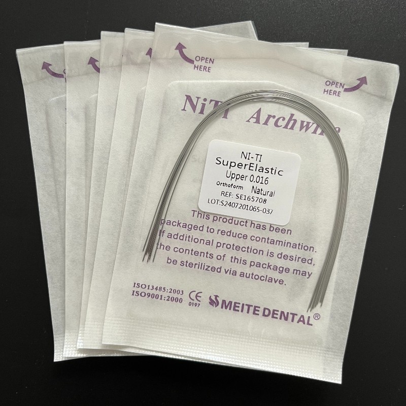 50 Packs Dental Orthodontic Super Elastic NITI Arch Wires Round Natural Form